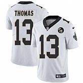 Nike Saints 13 Michael Thomas White With Tom Benson Patch Vapor Untouchable Limited Jersey,baseball caps,new era cap wholesale,wholesale hats